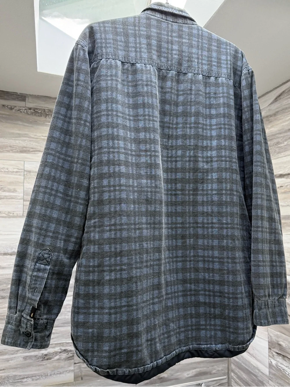 M’s XXL Quiksilver Plaid Flannel Shirt Jacket with Quilted Lining